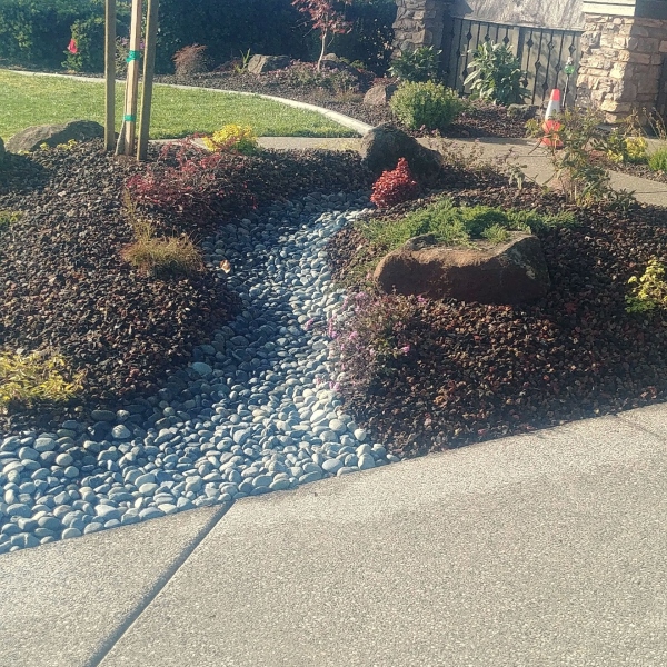 Bluestone patio with fire pit Hardscaping Services
