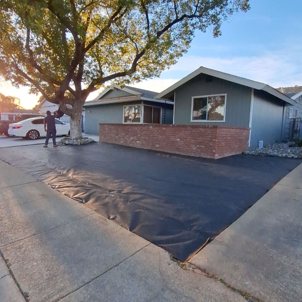 Brick patio for outdoor dining