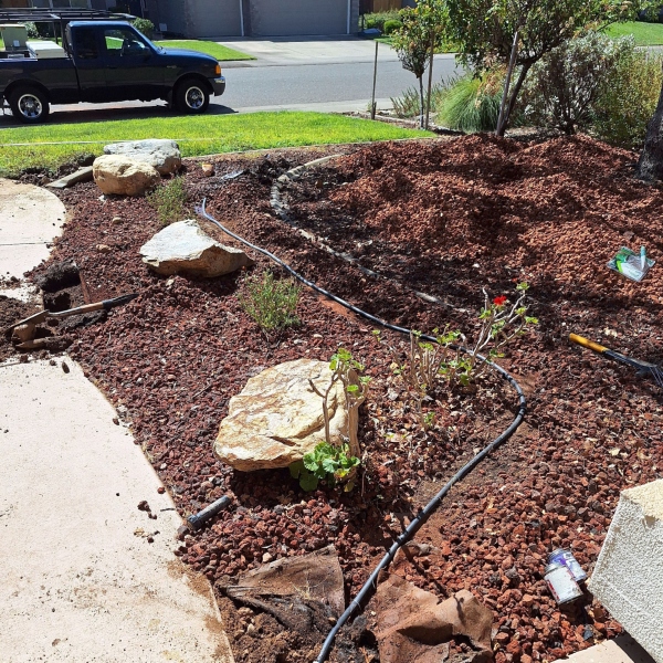 Modern concrete water feature