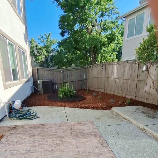 Patio made of permeable pavers Hardscaping Services
